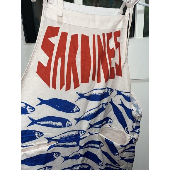 Sardines Forever Overall Linen Look Jumpsuit Sz XL Stretch Colorful Red Blue - Picture 3 of 10